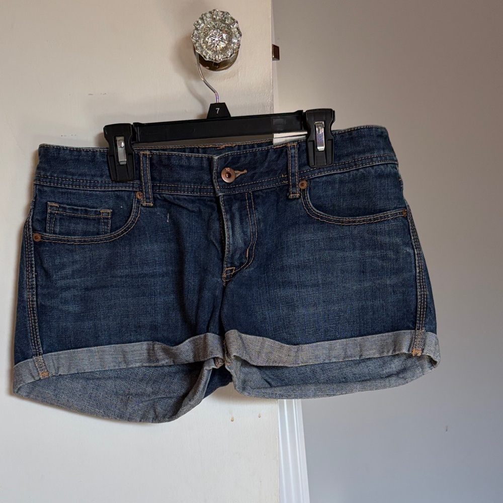 Express Dark Blue Jean Shorts